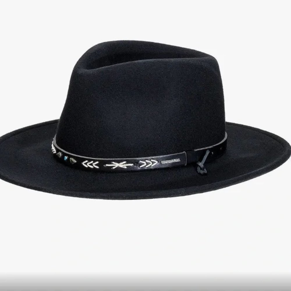 Stetson Wool Crushable Santa Fe hat, black small
